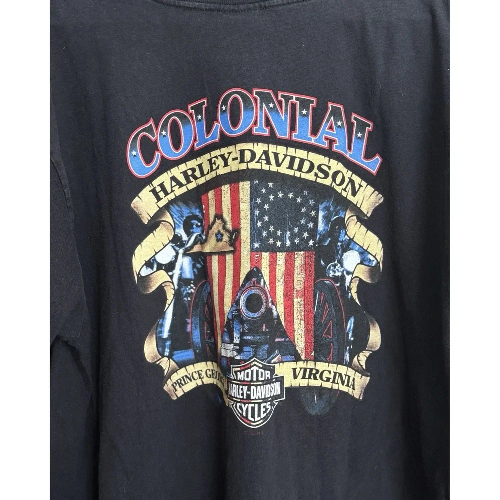 Harley-Davidson Men's T-Shirt Size XXL Prince George VA Colonial Graphic USA